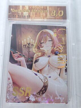 Lisa Gold Paint Waifu Anime Trading Card Encased Genshin Impact Collection SLAB